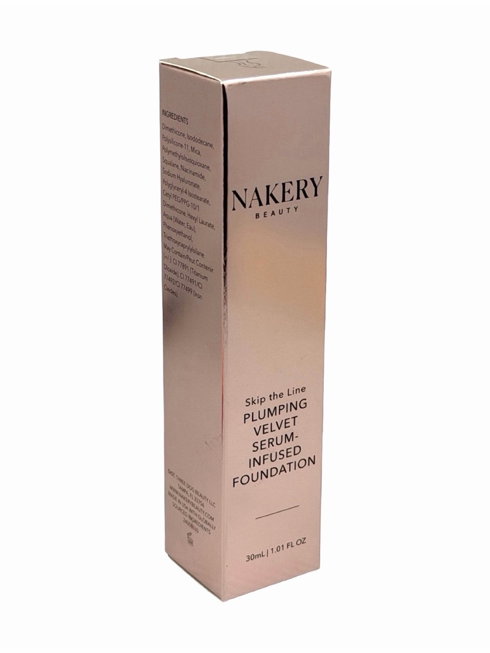 Nakery Beauty Skip The Line Plumping Velvet Serum Infused Foundation - Light